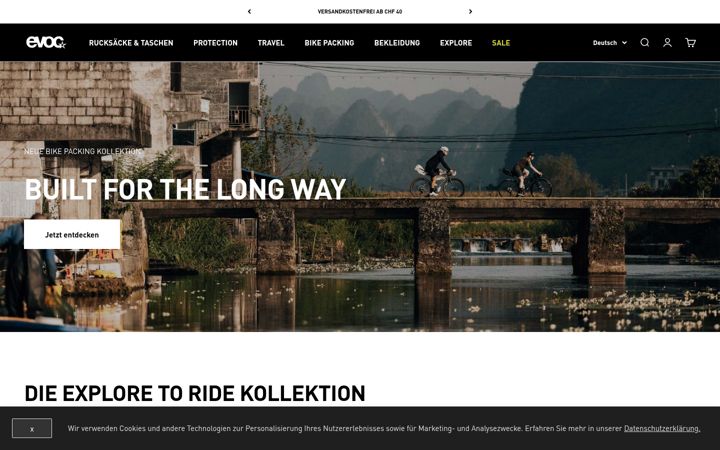 Screenshot of evocsports.ch