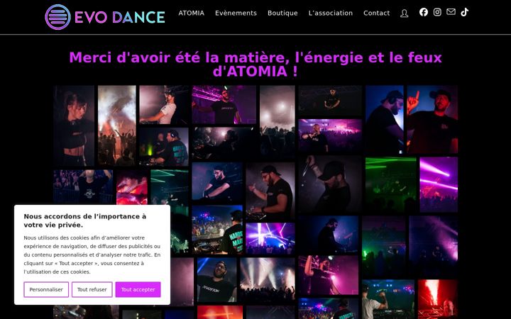 Screenshot of evodance.fr