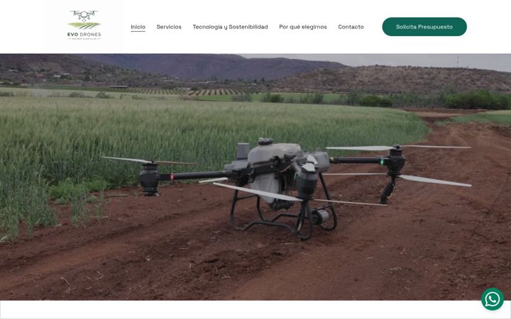 Screenshot of evodronesagricolas.com