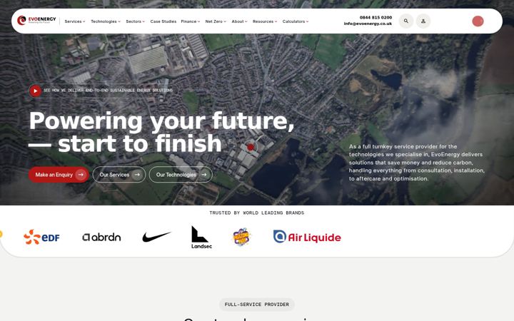 Screenshot of evoenergy.co.uk