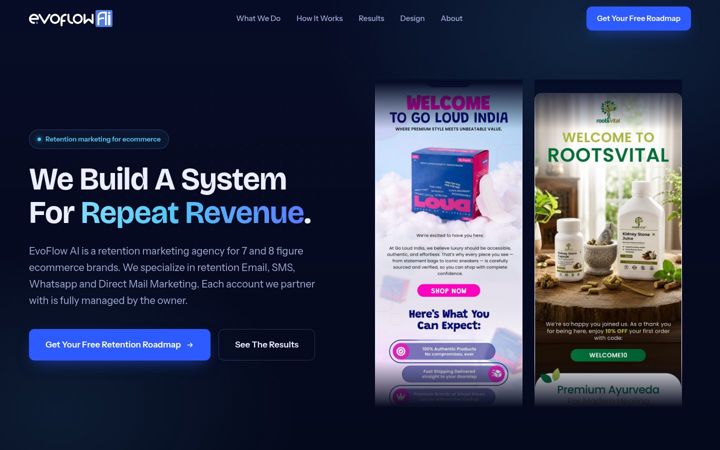 Screenshot of evoflowai.com