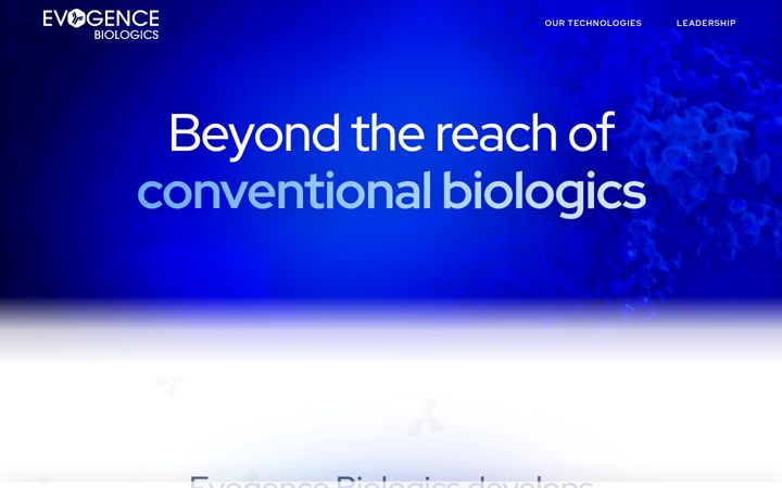 Screenshot of evogencebio.com