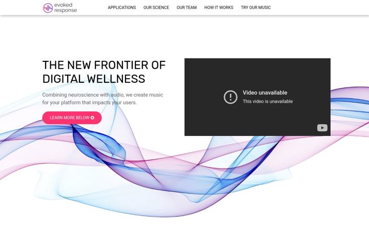 Screenshot of evokedresponse.com