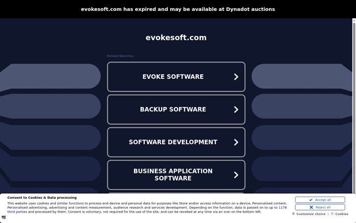 Screenshot of evokesoft.com