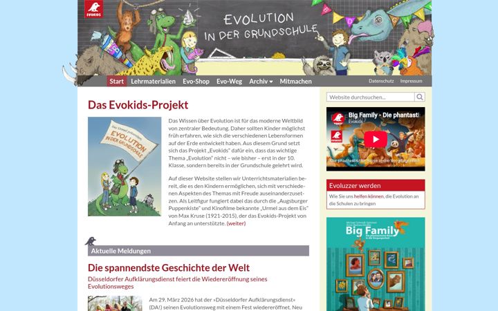 Ekrānuzņēmums no evokids.de