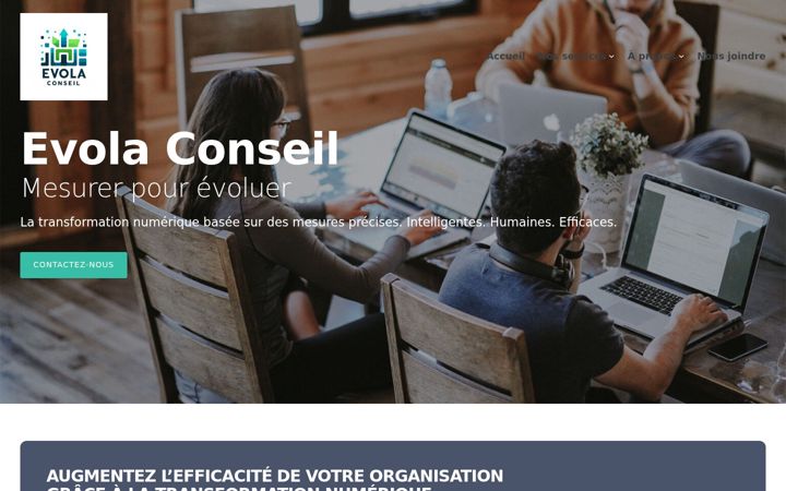 Screenshot of evolaconseil.ca