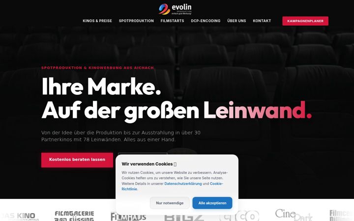 Screenshot of evolin.de
