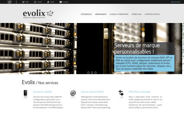Képernyőkép: evolix.com