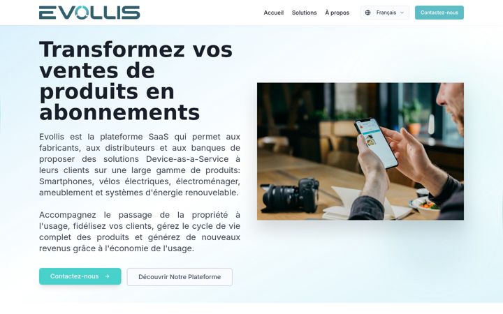 Screenshot of evollis.com