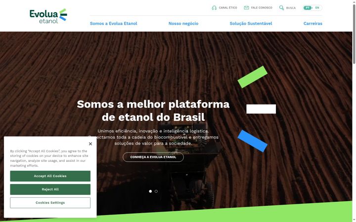 Screenshot ta' evoluaetanol.com.br
