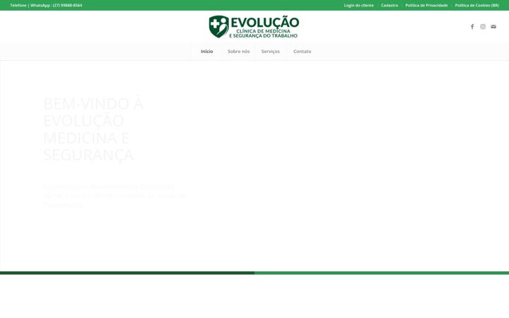 Zrzut ekranu evolucaoclinica.com.br
