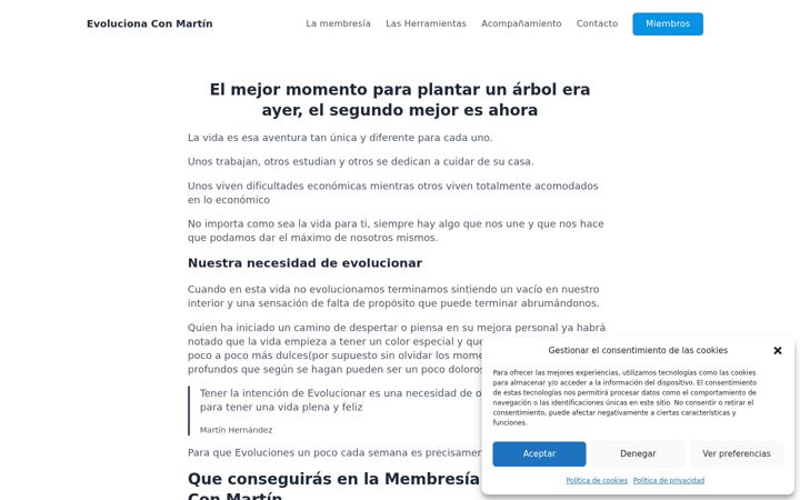 Screenshot of evolucionaconmartin.com