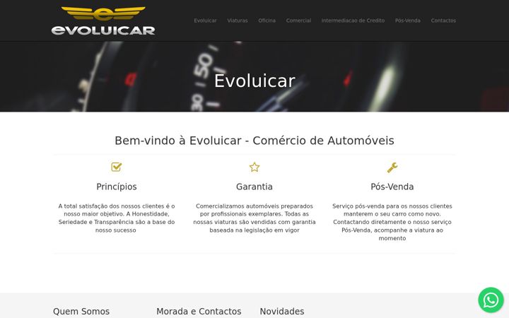 Екранна снимка на evoluicar.pt