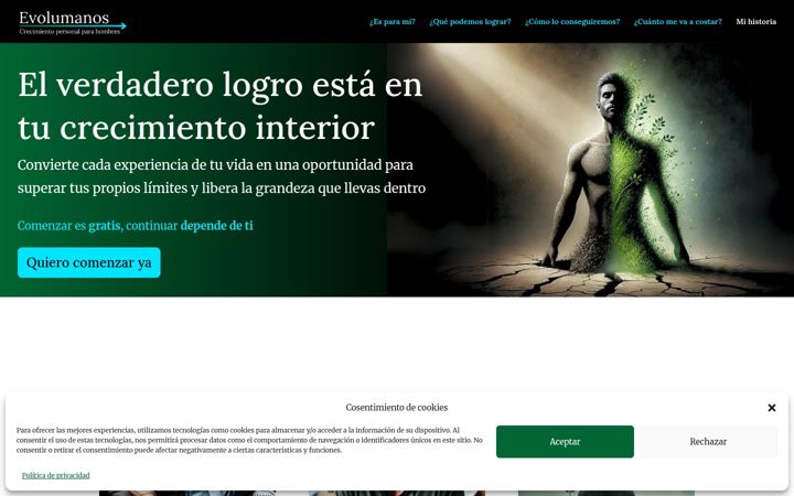 Screenshot of evolumanos.com