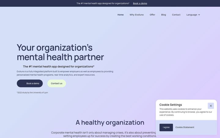 Screenshot of evoluno.com