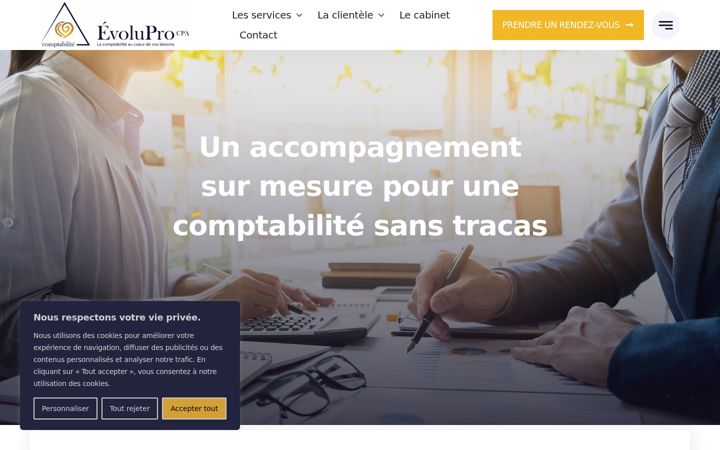 Screenshot of evoluprocpa.ca