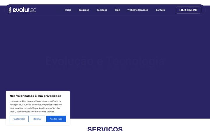 Zrzut ekranu evolutec.ind.br