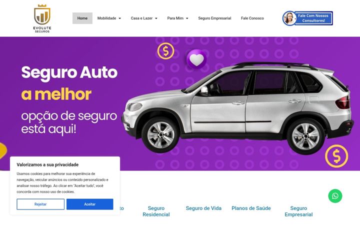 Screenshot of evoluteseguros.com.br