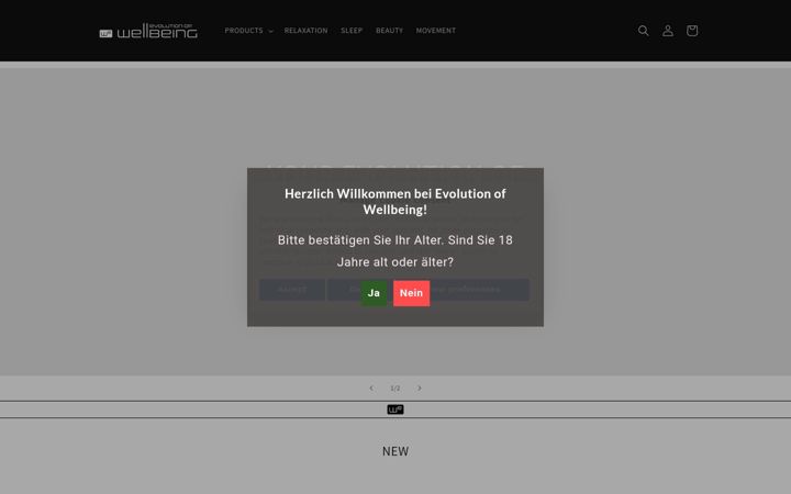 Screenshot of evolution-of-wellbeing.com