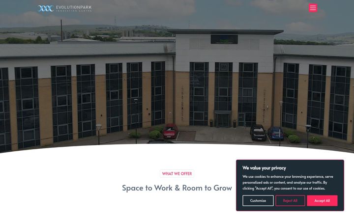Screenshot of evolution-park.co.uk