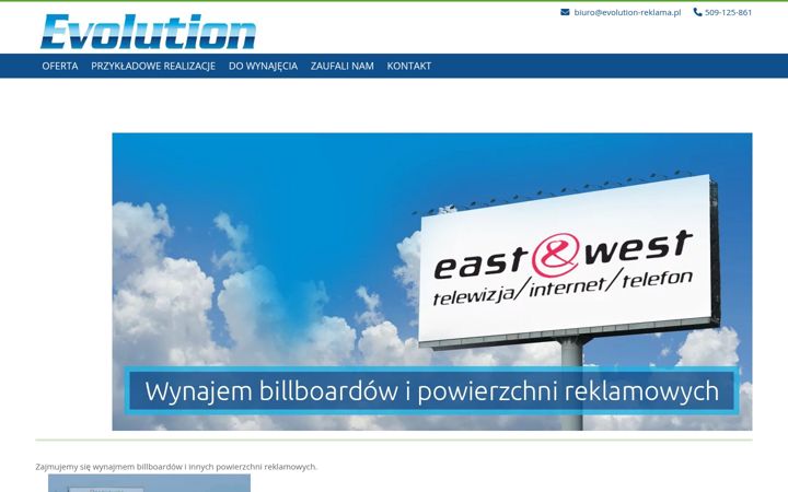 Screenshot of evolution-reklama.pl