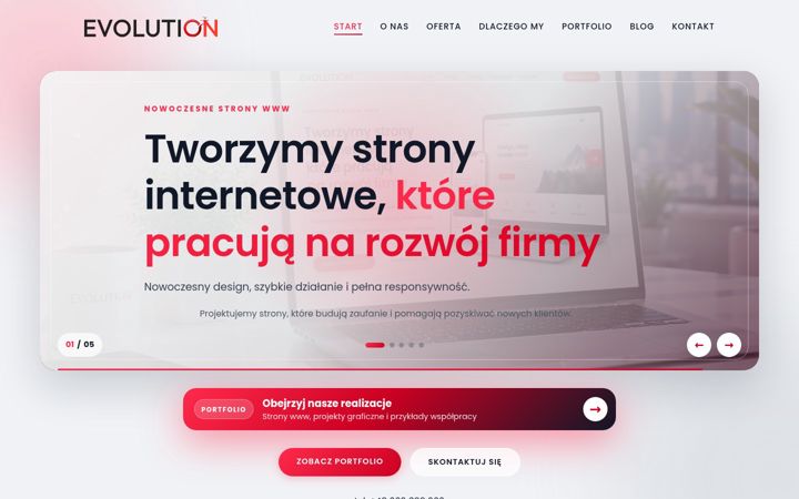 Screenshot of evolution24.eu