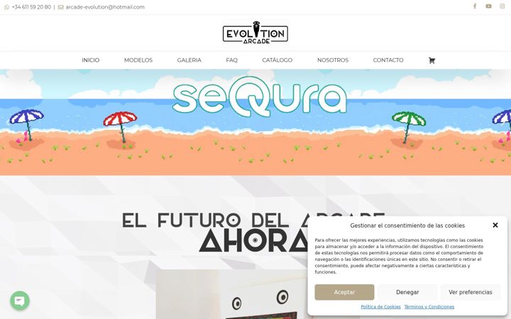 Zrzut ekranu evolutionarcade.es