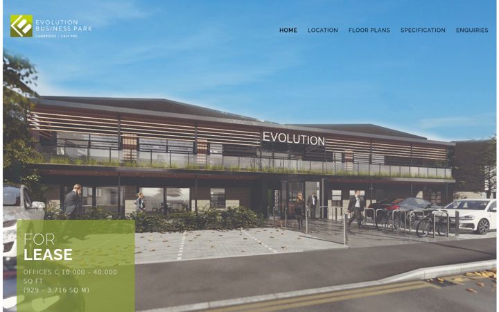 Screenshot of evolutionbusinesspark.co.uk
