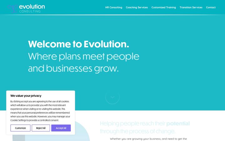 Screenshot of evolutioncct.com