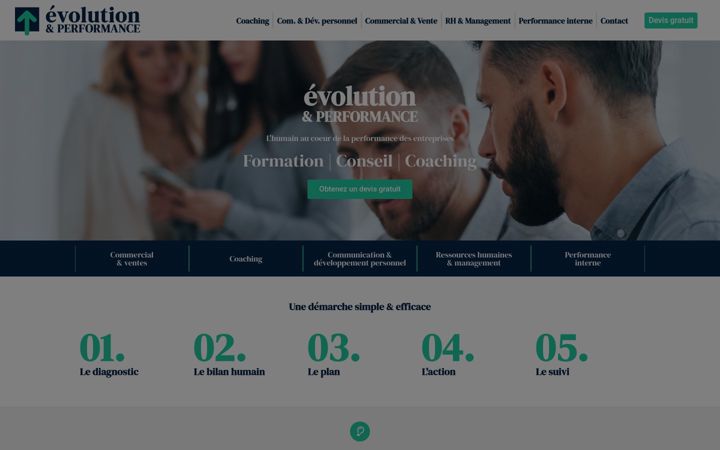 Screenshot of evolutionetperformance.fr