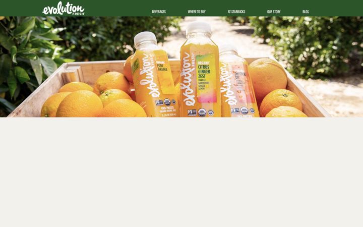 Screenshot of evolutionfresh.com