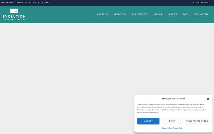 Screenshot of evolutionfs.co.uk
