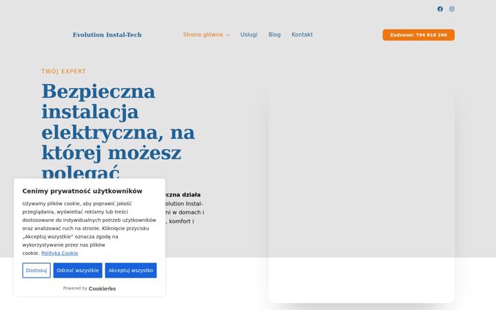 Screenshot of evolutioninstaltech.pl