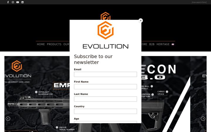 Screenshot of evolutioninternational.it