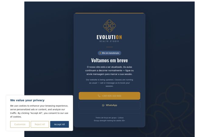 Екранна снимка на evolutionlisbon.pt