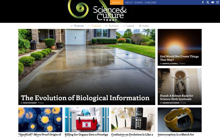 Screenshot of evolutionnews.org
