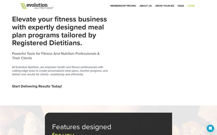 Screenshot of evolutionnutrition.com