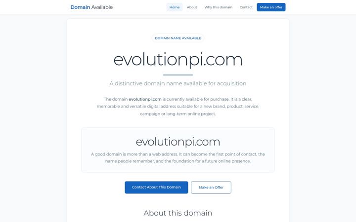 Screenshot of evolutionpi.com