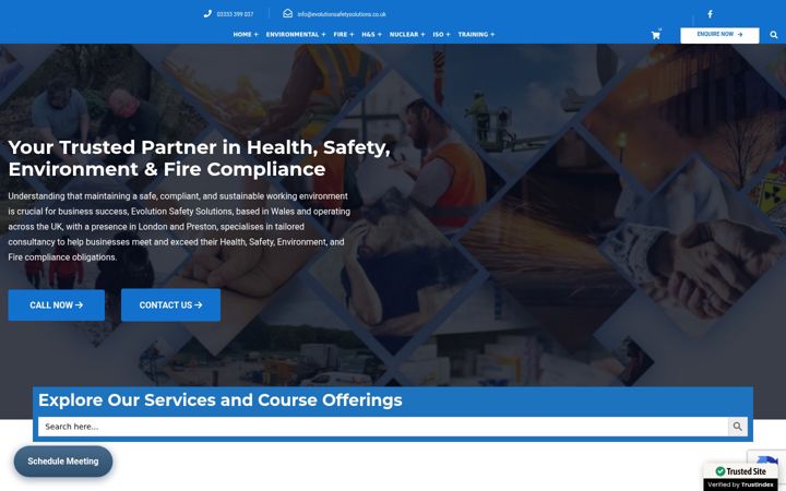 Screenshot of evolutionsafetysolutions.co.uk