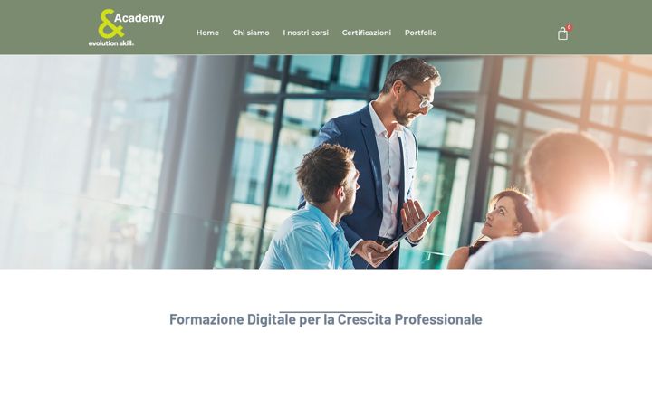 Ekrano kopija evolutionskillacademy.com