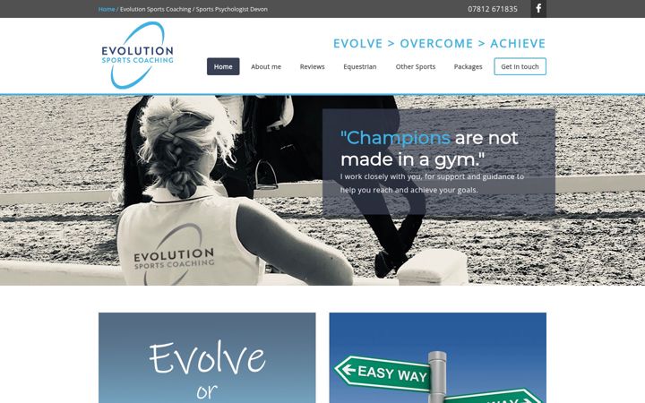 Zrzut ekranu evolutionsportscoaching.co.uk
