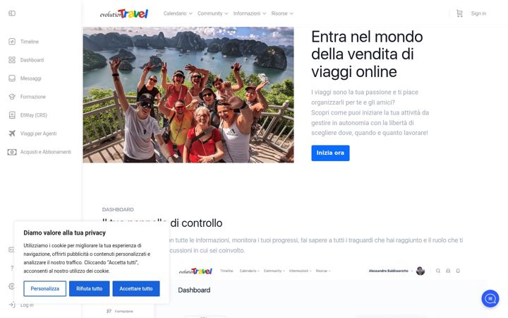 Screenshot of evolutiontravel.community