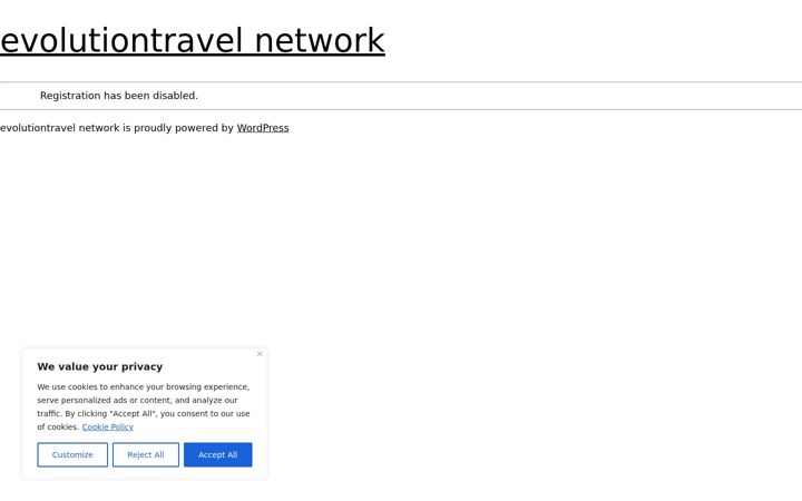 Screenshot of evolutiontravelnetwork.com