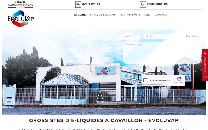 Screenshot of evoluvap.com