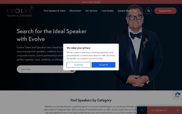 Screenshot of evolve-agency.co.uk