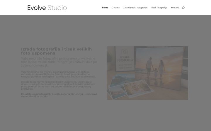 Screenshot of evolve-studio.hr