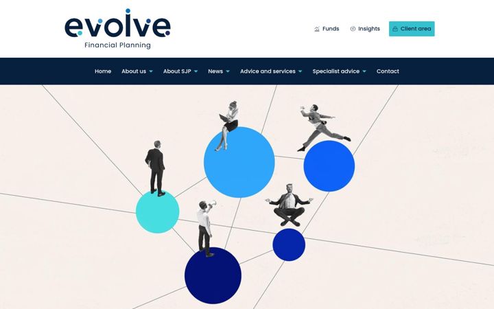 Ekrano kopija evolvefinancialplanning.co.uk