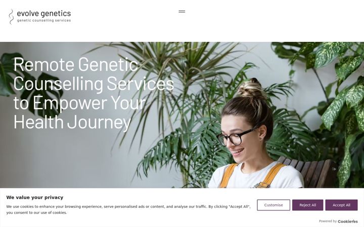 Ekrano kopija evolvegenetics.co.uk