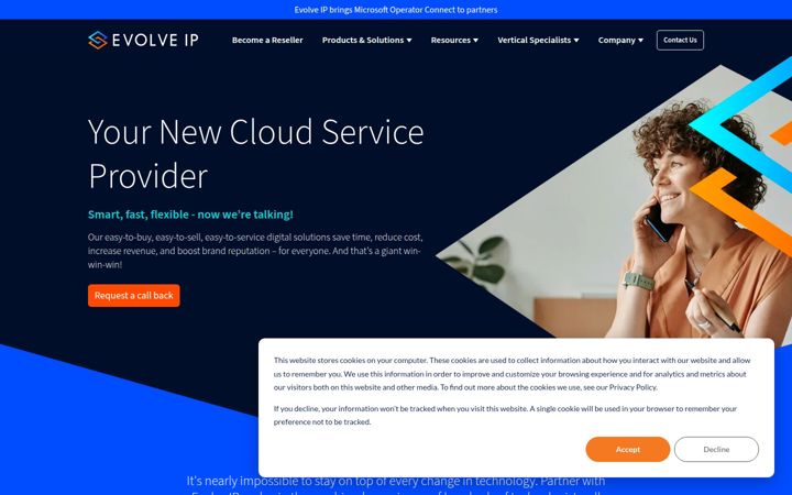 Screenshot von evolveip.uk