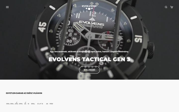 Screenshot of evolvens.hu